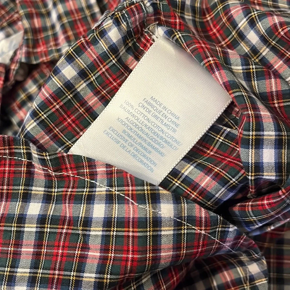 Ralph Lauren Baby Formal Plaid Dress Shirt & Velvet Tuxedo Pant Set